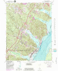 Quantico Virginia Historical topographic map, 1:24000 scale, 7.5 X 7.5 Minute, Year 1966