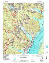 Quantico Virginia Historical topographic map, 1:24000 scale, 7.5 X 7.5 Minute, Year 1994