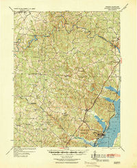 Quantico Virginia Historical topographic map, 1:62500 scale, 15 X 15 Minute, Year 1940
