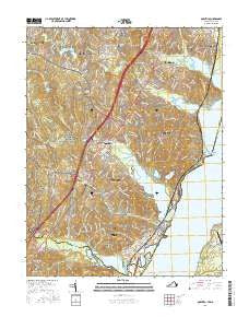 Quantico Virginia Current topographic map, 1:24000 scale, 7.5 X 7.5 Minute, Year 2016