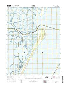 Quinby Inlet Virginia Current topographic map, 1:24000 scale, 7.5 X 7.5 Minute, Year 2016