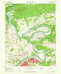 Radford North Virginia Historical topographic map, 1:24000 scale, 7.5 X 7.5 Minute, Year 1965