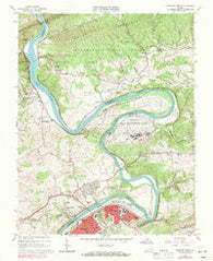 Radford North Virginia Historical topographic map, 1:24000 scale, 7.5 X 7.5 Minute, Year 1965