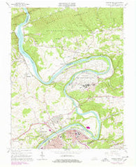 Radford North Virginia Historical topographic map, 1:24000 scale, 7.5 X 7.5 Minute, Year 1965