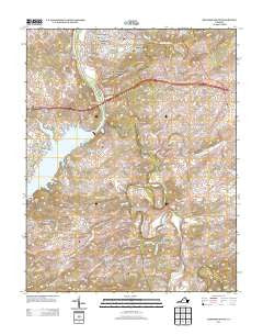Radford South Virginia Historical topographic map, 1:24000 scale, 7.5 X 7.5 Minute, Year 2013