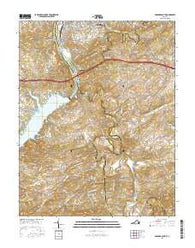 Radford South Virginia Current topographic map, 1:24000 scale, 7.5 X 7.5 Minute, Year 2016