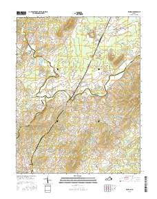 Rapidan Virginia Current topographic map, 1:24000 scale, 7.5 X 7.5 Minute, Year 2016