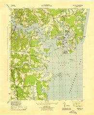 Reedville Virginia Historical topographic map, 1:31680 scale, 7.5 X 7.5 Minute, Year 1944