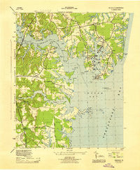 Reedville Virginia Historical topographic map, 1:31680 scale, 7.5 X 7.5 Minute, Year 1944