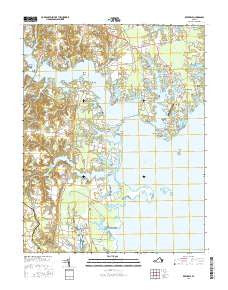 Reedville Virginia Current topographic map, 1:24000 scale, 7.5 X 7.5 Minute, Year 2016