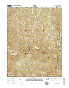 Richardsville Virginia Current topographic map, 1:24000 scale, 7.5 X 7.5 Minute, Year 2016