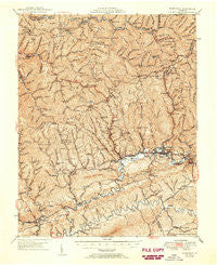 Richlands Virginia Historical topographic map, 1:62500 scale, 15 X 15 Minute, Year 1950
