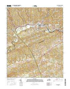 Richlands Virginia Current topographic map, 1:24000 scale, 7.5 X 7.5 Minute, Year 2016