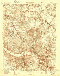 Richmond Virginia Historical topographic map, 1:24000 scale, 7.5 X 7.5 Minute, Year 1934