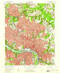 Richmond Virginia Historical topographic map, 1:24000 scale, 7.5 X 7.5 Minute, Year 1956