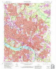 Richmond Virginia Historical topographic map, 1:24000 scale, 7.5 X 7.5 Minute, Year 1964