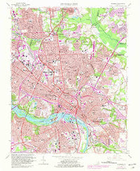 Richmond Virginia Historical topographic map, 1:24000 scale, 7.5 X 7.5 Minute, Year 1964