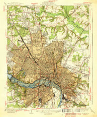 Richmond Virginia Historical topographic map, 1:31680 scale, 7.5 X 7.5 Minute, Year 1939