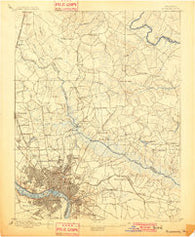 Richmond Virginia Historical topographic map, 1:62500 scale, 15 X 15 Minute, Year 1895