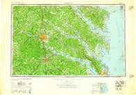Richmond Virginia Historical topographic map, 1:250000 scale, 1 X 2 Degree, Year 1959