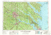 Richmond Virginia Historical topographic map, 1:250000 scale, 1 X 2 Degree, Year 1973