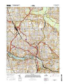 Richmond Virginia Current topographic map, 1:24000 scale, 7.5 X 7.5 Minute, Year 2016