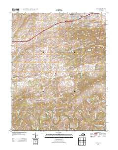 Riner Virginia Historical topographic map, 1:24000 scale, 7.5 X 7.5 Minute, Year 2013