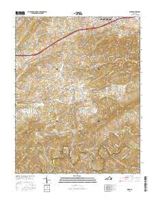 Riner Virginia Current topographic map, 1:24000 scale, 7.5 X 7.5 Minute, Year 2016