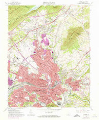 Roanoke Virginia Historical topographic map, 1:24000 scale, 7.5 X 7.5 Minute, Year 1963