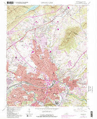 Roanoke Virginia Historical topographic map, 1:24000 scale, 7.5 X 7.5 Minute, Year 1963