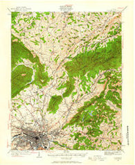 Roanoke Virginia Historical topographic map, 1:62500 scale, 15 X 15 Minute, Year 1929