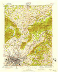 Roanoke Virginia Historical topographic map, 1:62500 scale, 15 X 15 Minute, Year 1929
