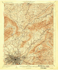 Roanoke Virginia Historical topographic map, 1:62500 scale, 15 X 15 Minute, Year 1933