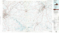 Roanoke Virginia Historical topographic map, 1:100000 scale, 30 X 60 Minute, Year 1985