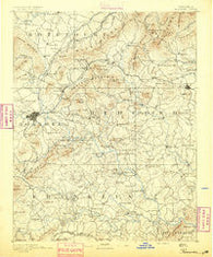 Roanoke Virginia Historical topographic map, 1:125000 scale, 30 X 30 Minute, Year 1891