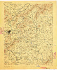 Roanoke Virginia Historical topographic map, 1:125000 scale, 30 X 30 Minute, Year 1891