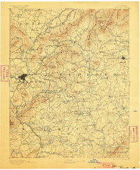 Roanoke Virginia Historical topographic map, 1:125000 scale, 30 X 30 Minute, Year 1891