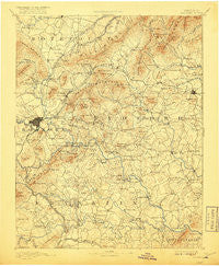 Roanoke Virginia Historical topographic map, 1:125000 scale, 30 X 30 Minute, Year 1891