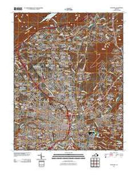 Roanoke Virginia Historical topographic map, 1:24000 scale, 7.5 X 7.5 Minute, Year 2011