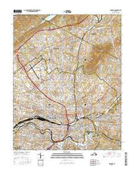 Roanoke Virginia Current topographic map, 1:24000 scale, 7.5 X 7.5 Minute, Year 2016