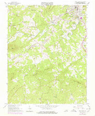 Rocky Mount Virginia Historical topographic map, 1:24000 scale, 7.5 X 7.5 Minute, Year 1965