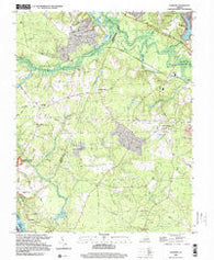 Roxbury Virginia Historical topographic map, 1:24000 scale, 7.5 X 7.5 Minute, Year 1999