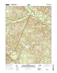 Roxbury Virginia Current topographic map, 1:24000 scale, 7.5 X 7.5 Minute, Year 2016
