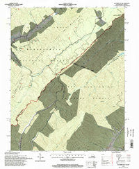Rucker Gap Virginia Historical topographic map, 1:24000 scale, 7.5 X 7.5 Minute, Year 1995