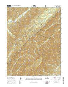 Rucker Gap Virginia Current topographic map, 1:24000 scale, 7.5 X 7.5 Minute, Year 2016