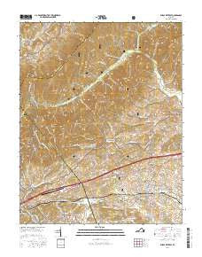 Rural Retreat Virginia Current topographic map, 1:24000 scale, 7.5 X 7.5 Minute, Year 2016