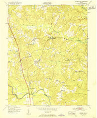 Ruther Glen Virginia Historical topographic map, 1:24000 scale, 7.5 X 7.5 Minute, Year 1951