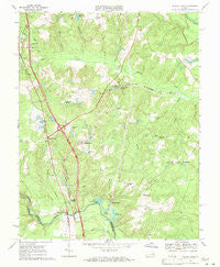 Ruther Glen Virginia Historical topographic map, 1:24000 scale, 7.5 X 7.5 Minute, Year 1969