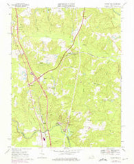 Ruther Glen Virginia Historical topographic map, 1:24000 scale, 7.5 X 7.5 Minute, Year 1969