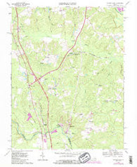 Ruther Glen Virginia Historical topographic map, 1:24000 scale, 7.5 X 7.5 Minute, Year 1969